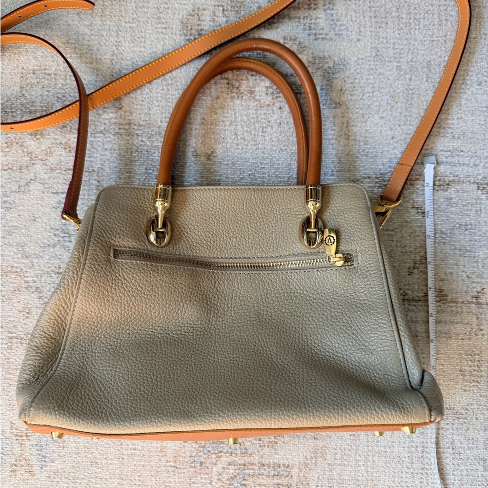 Valentina Beige and Brown Satchel - Picture 8 of 9